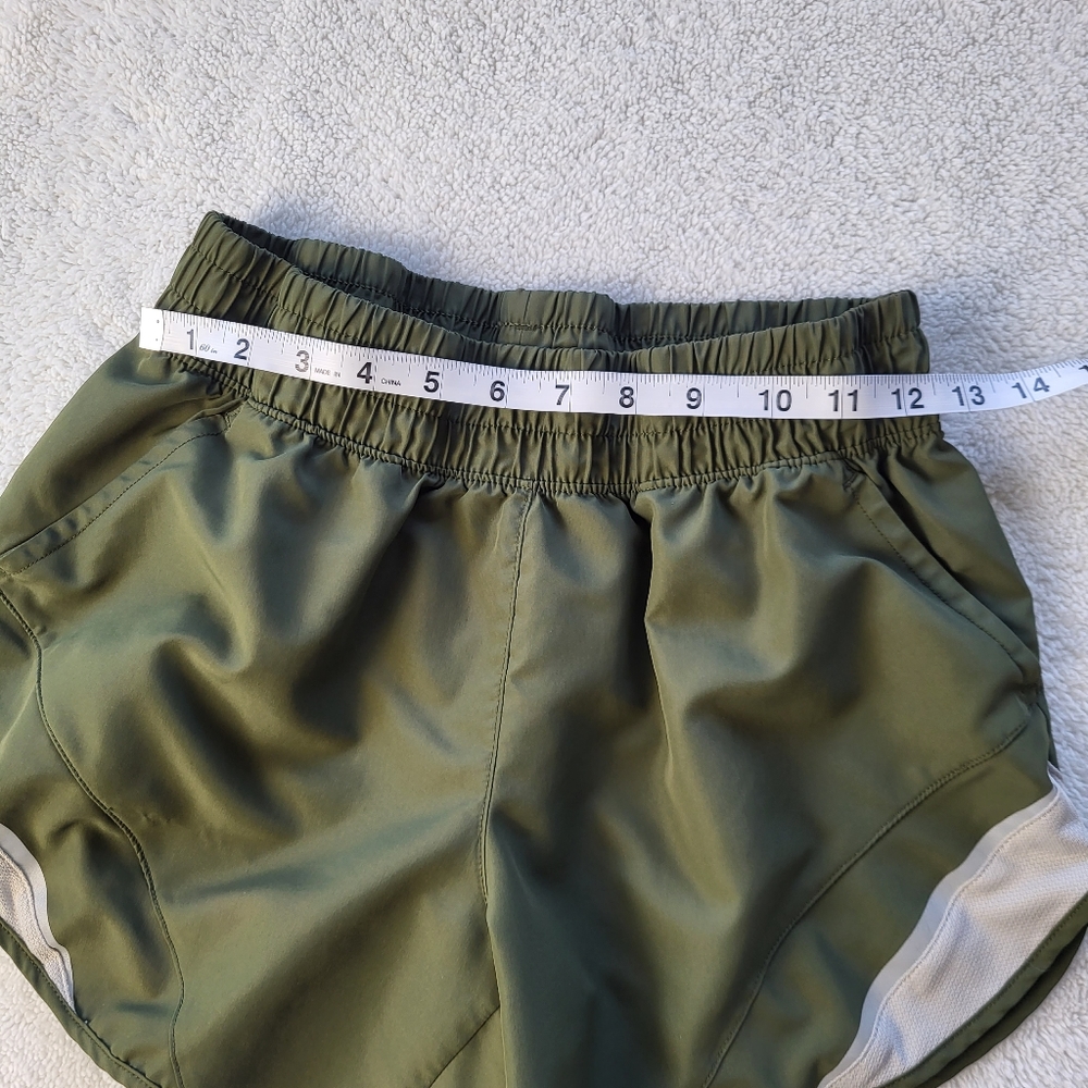 Athletic Works Triple Elastized Waist Green Gym Shorts Women's Size Small - Picture 3 of 7